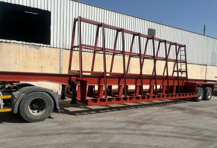 Lowbed, Flatbed Truck with Frame Trailer for Precast Shipping Services